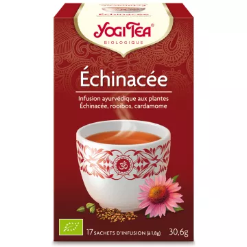 Yogi Tea Herbal Tea Echinacea Infusión Ayurvédica 17 Bolsitas