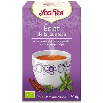 Yogi Tea Tisane éclat de la jeunesse Infusion Ayurvédique 17 infusettes