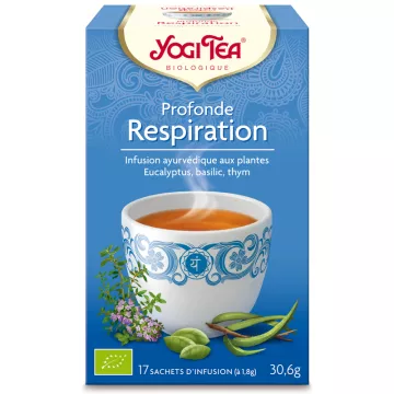 Yogi Tea Deep Breath Herbal Tea Infusão Ayurvédica 17 saquetas de chá