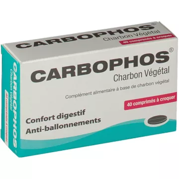 CARBOPHOS Vegetable Coal 40 Chewable Tablets