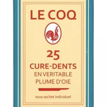 LE COQ Gänsefeder-Zahnstocher Schachtel mit 50 Stück