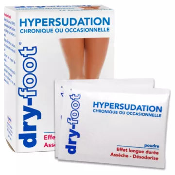 DRYFOOT Poudre hyper-sudation des pieds 12 Sachets