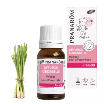 PRANABB Miscela per diffusore BIO di citronella PRANAROM Zanzare 10 ml