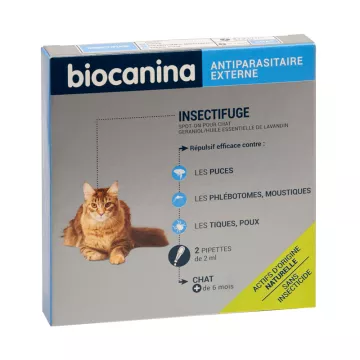 Biocanina INSECT NATURAL SPOT-ON PIPETTES CHAT 2