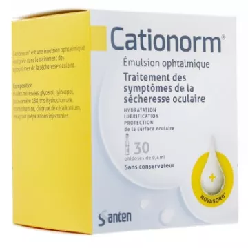 Cationorm ophthalmic emulsion 30 single doses