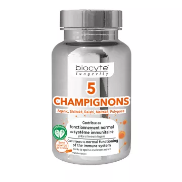 BIOCYTE 5 Mushrooms Enhanced immunity 30 capsules