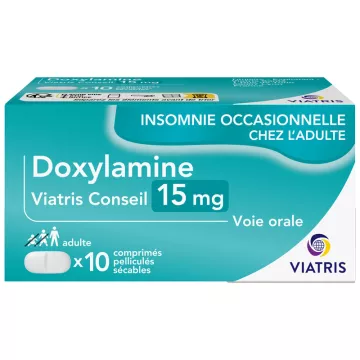 Mylan Viatris Conseil Doxylamine 15 mg Incidentele slapeloosheid 10 tabletten