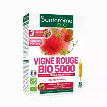 SANTAROME BIO Organic red vine 20 ampoules 10ml
