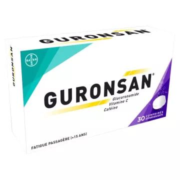 Guronsan 30 comprimés effervescents Fatigue passagère