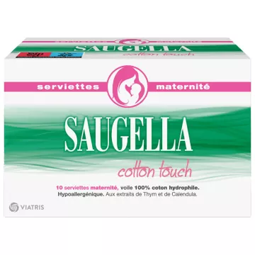 Saugella Cotton Touch Serviettes Maternité 10 serviettes