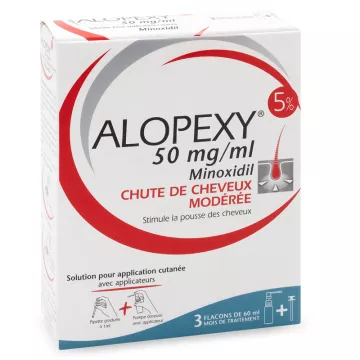 Alopexy 5% Minoxidil Solução 3x60ML