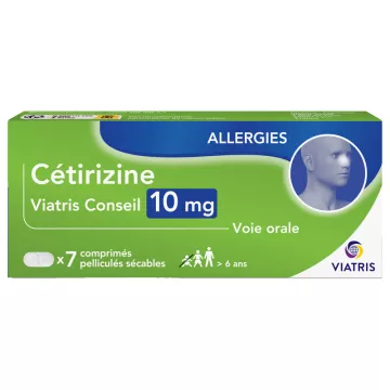 Mylan Viatris Raad Cetirizine 10 mg Allergie 7 tabletten