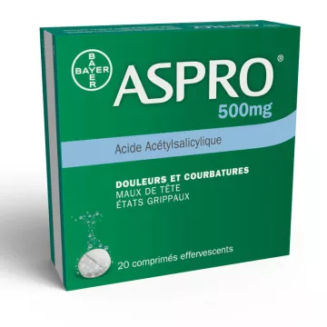 ASPRO 500MG aspirine antalgique