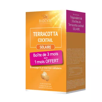 Biocyte terracota cóctel de bronceado melanina 30 Tabletas