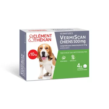 VermiScan Scanil Vermifuge Dogs Clément Thékan 4 Tablets