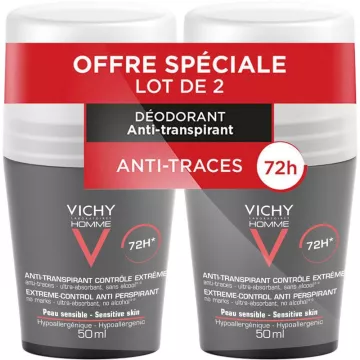 VICHY HOMME anti transpirant Roll on anti trace 72h 50ml