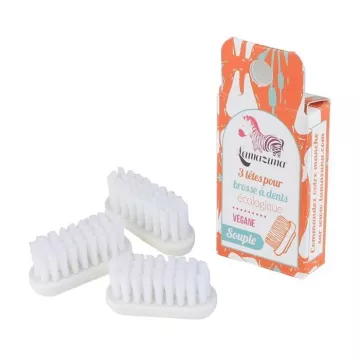 Lamazuna Refills 3 Heads Soft escovas de dente