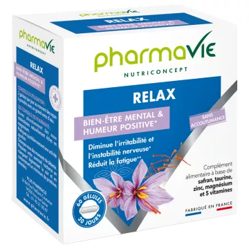 PharmaVie Relax Sérénité équilibre émotionnel 60 Gélules