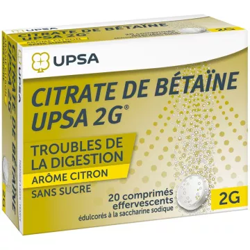 Citrate de Bétaïne UPSA 2G Citron sans sucre