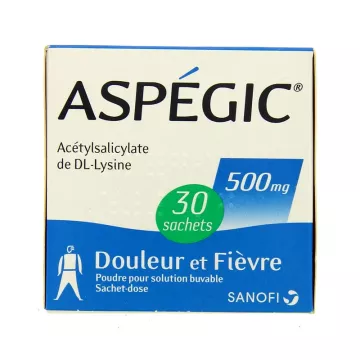 ASPEGIC Aspirine 500MG 30 sachets 