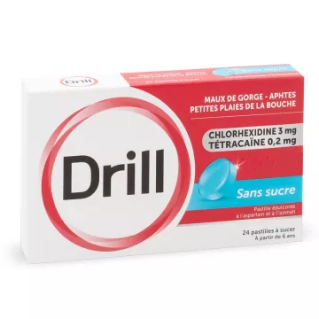 DRILL Menthe 24 pastilles pour maux de gorge