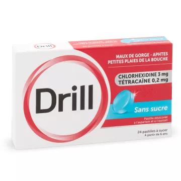 DRILL Mint 24 Lutschtabletten für Halsschmerzen