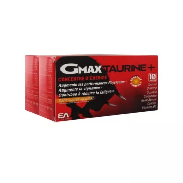 Gmax Taurine Plus Concentré Énergie 2x30 Ampoules