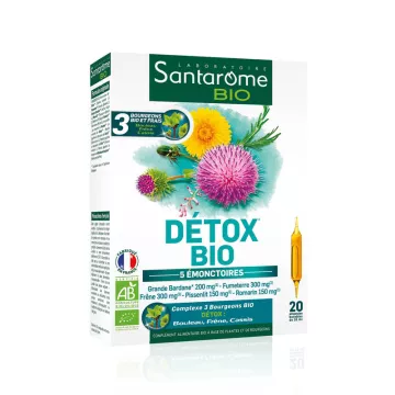 SANTAROME BIO orgânicos detox 20 ampolas 10 ml