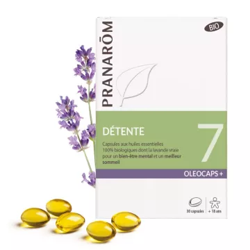 Pranarom Oléocaps 7 Entspannung bio (Schlaf & vorübergehender Stress) 30 Kapseln