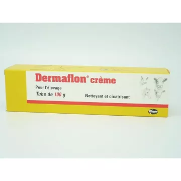 Dermaflon crème cicatrisante pour animaux d'élevage et chevaux 100g