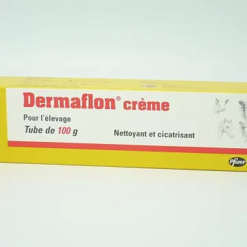 Crema curativa Dermaflon para animales de granja y caballos 100g