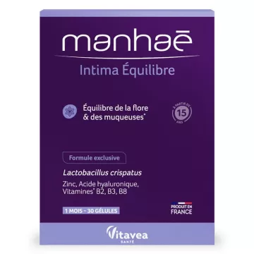 Manhaé Intima Équilibre Sècheresse Intime 30 Gélules + 30 capsules