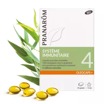 Pranarôm OLEOCAPS 4 BIO Système Immunitaire (défenses naturelles) 30 CAPSULES