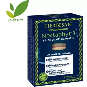 HERBESAN Noctaphyt 3 sommeil 15 comprimés