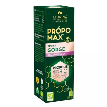 Propomax spray suave para garganta com romã e própolis orgânica 30ml