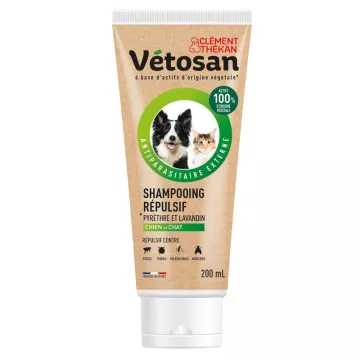 Vetosan shampooing repulsif pour chien et chat 200 ml