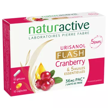 Urisanol Flash Cranberry 10 cápsulas + 10 cápsulas