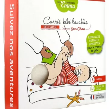 Tendances d'Emma recambio 5 cuadritos bebé algodón lavable