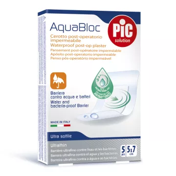 Aquabloc Postoperativer wasserfester Verband 5 cm X 7 cm