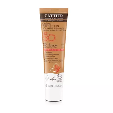 Cattier Tinted Protection Cream Spf50 Rostro y escote