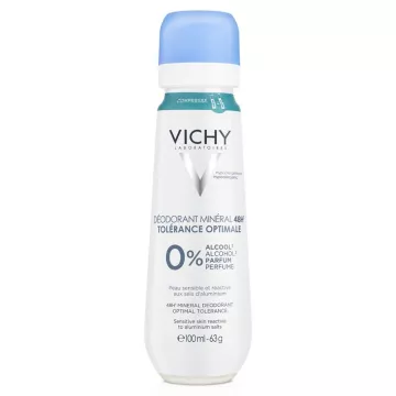 Минеральный дезодорант Vichy 48H сжатый, оптимальная переносимость, 100 мл