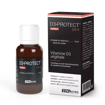 SynActifs D3 PROTECT Vitamine végétale Solution buvable 20ml