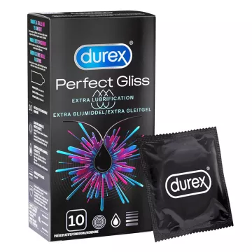 Durex Perfect Gliss Condones extra lubricados