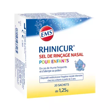 Sal de enjuague nasal Rhinicur para niños