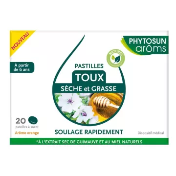 Phytosun Arôms Dry and Oily Cough 20 Pastilles