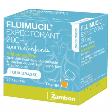 FLUIMUCIL 200MG Enfant Adulte Sachets Toux grasse