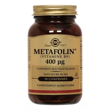 Solgar Metafolin Vitamine B9 400 µg 50 Comprimés