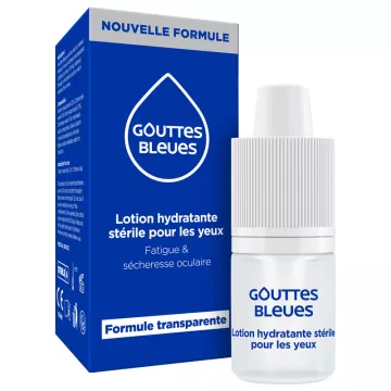 Gouttes Bleues Lotion Hydratante Stérile pour les Yeux