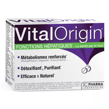 3C Pharma VitalOrigin Função Hepática 60 comprimidos