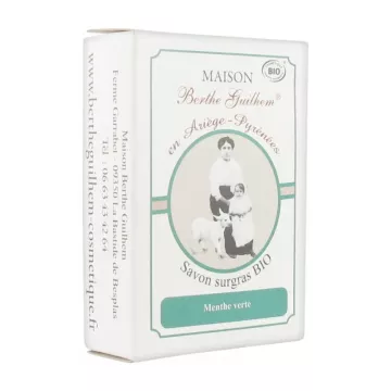 Maison Berthe Guilhem Bio-Surgras-Seife mit Ton und grüner Minze